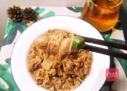 Illustration of how to make beef and enoki mushrooms with sesame sauce 8