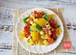 Illustration of how to make colorful pepper fried rice 7