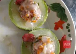 Illustration of how to make watermelon stuffed with meat 4