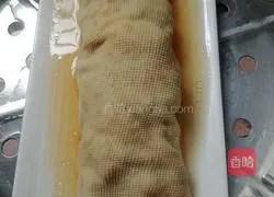 # steamed vegetables# Tofu skin and meat roll recipe illustration 8