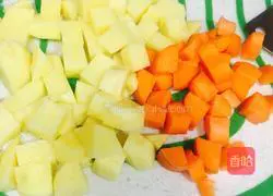 Illustration of how to make curry potato and chicken 2