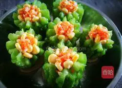 # Steamed Vegetables# Golden Corn Bitter Melon Stuffed Recipe Illustration 10