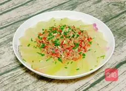 Illustration of steaming winter melon with minced meat 14