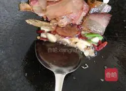 Illustration of how to make fried bacon with bitter melon 7