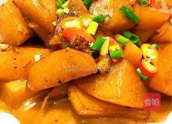 Illustration of how to cook pork belly and radish 7