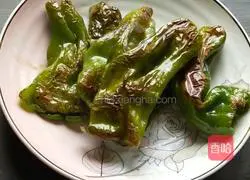 Illustration of how to make tiger skin green pepper with super rice 7