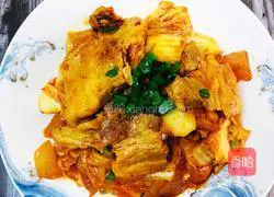 Illustration of how to make stir-fried pork belly with spicy cabbage 8