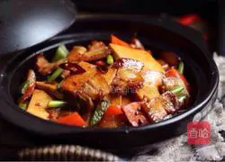 Illustration of how to make dry pot thousand-page tofu 14