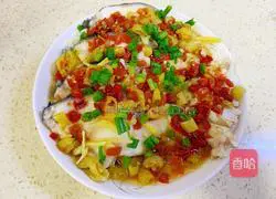 Illustration of how to make fish belly with chopped pepper 5