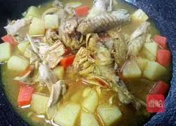 Illustration of how to make curry chicken and potatoes 7
