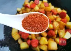 Cumin ham, diced potatoes recipe 9