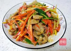 Illustration of how to make stir-fried meat with carrots, ginger, and ginger 8