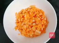 Illustration of how to make minced tofu bento 2