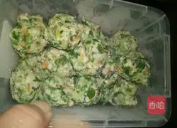Illustration of how to make jade meatballs 3