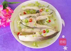 Steamed Illustration of how to make winter melon fish 12
