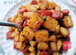 Cumin ham, diced potatoes recipe 15
