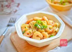 Illustration of how to make shrimp fried noodles 7