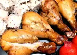 Roasted chicken legs (Illustration of how to reduce fat 6