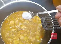 Chicken Curry Illustration of how to make blocks 9