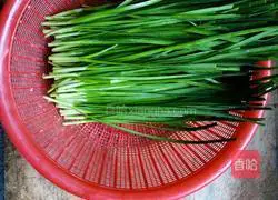 Fried eggs with leeks Illustration of how to do it 1