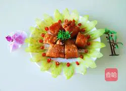 Illustration of how to make Hubei Braised Cured Fish Nuggets on the 15th day of the first lunar month 15