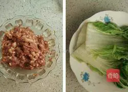 Illustration of how to make cabbage and pork rolls 2
