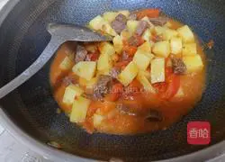 Illustration of Braised Beef Brisket with Tomatoes and Potatoes 14