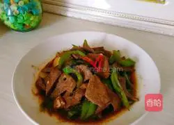Illustration of how to stir-fry pork liver with green pepper 8