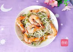 Illustration of how to make steamed bean sprouts and shrimp 11