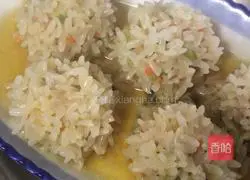 (Steamed vegetables) Pearl Meatballs Recipe Illustration 12