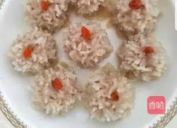 Illustration of how to make pearl meatballs 3