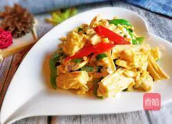 Illustration of how to make stir-fried yuba with eggs 13