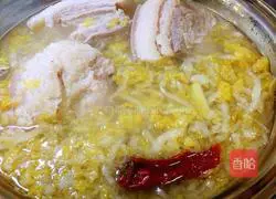 Illustration of how to make pork belly, blood sausage, braised sauerkraut and pork belly 9