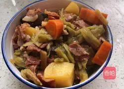 Illustration of how to make beans and potatoes stewed 9