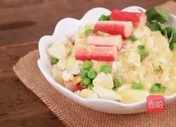 Illustration of how to make crab roe tofu 19