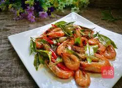 Tender orange leaves Illustration of how to make fried shrimp 5