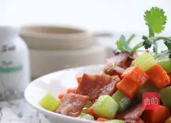 Illustration of how to stir-fry seasonal vegetables with bacon 11