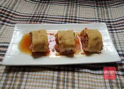 # Steamed Vegetables# Tofu Skin and Meat Rolls Recipe Illustration 1