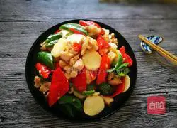 Illustration of how to make stir-fried chicken with water chestnuts 13