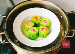 Illustration of how to make bitter melon stuffed with meat 5