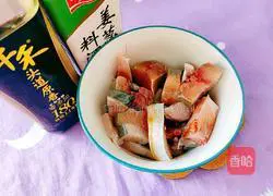 Illustration of how to make fried mushrooms with sea fish 3