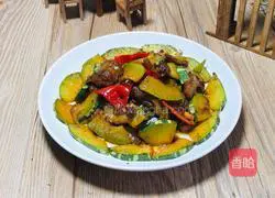 Illustration of how to make stir-fried pork belly and pumpkin 15