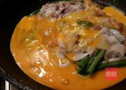 Illustration of Korean seafood onion pancake 6