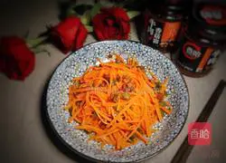 Illustration of how to make steamed shredded carrots with mushroom and beef sauce 6