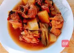 Braised chicken legs with potato cubes Practice illustration 10