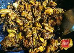 Illustration of braised chicken with tea tree mushroom 5