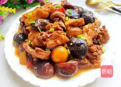 Illustration of Braised Mushroom and Chicken Nuggets 19