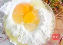 Illustration of how to make pepper egg pancake 1
