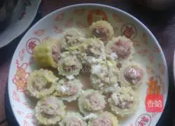 Illustration of how to make bitter melon stuffed with meat 8