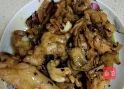 Illustration of how to make braised chicken with dried bamboo shoots 2